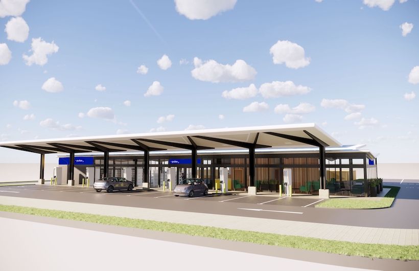 bp pulse fast electric vehicle charging hub